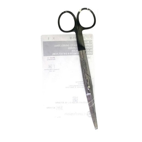 V.Mueller SU1811-S Super Cut Mayo Dissecting Scissors Curved Black Handle 6-3/4”