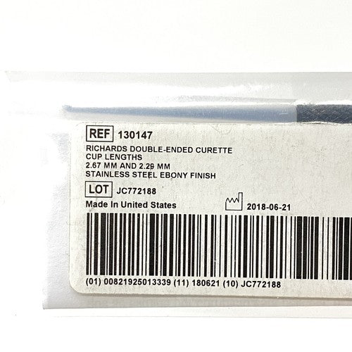 Gyrus Acmi REF 130147 Richards Double Ended Curette Cup Length 2.67mm & 2.29mm
