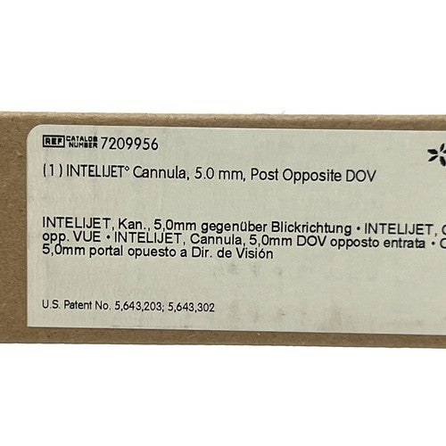 DYONICS REF 7209956, INTELIJET Cannula, 5.0 mm, Post Opposite DOV
