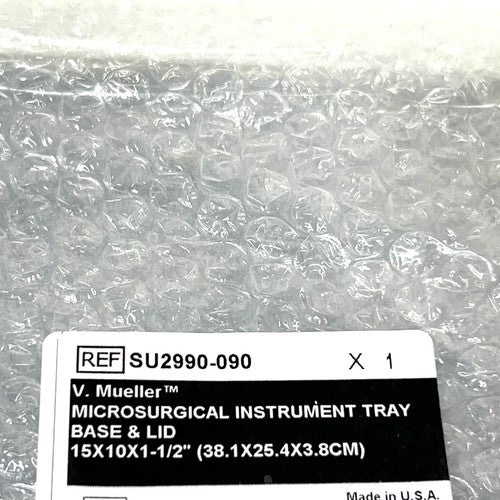 V Mueller REF SU2990-090 Microsurgical Tray Base & Lid Sterilization Tray