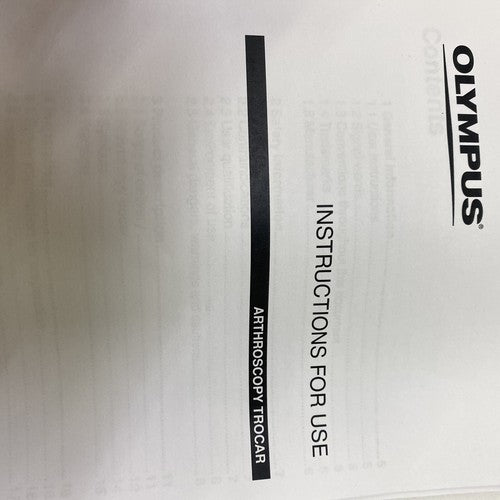 Olympus WA70993A Short Trocar Tube w/ 2 Rotatable Stopcocks