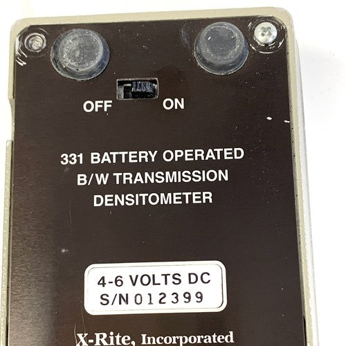 X-rite Model 331, B/W Transmission Densitometer Battery Operated