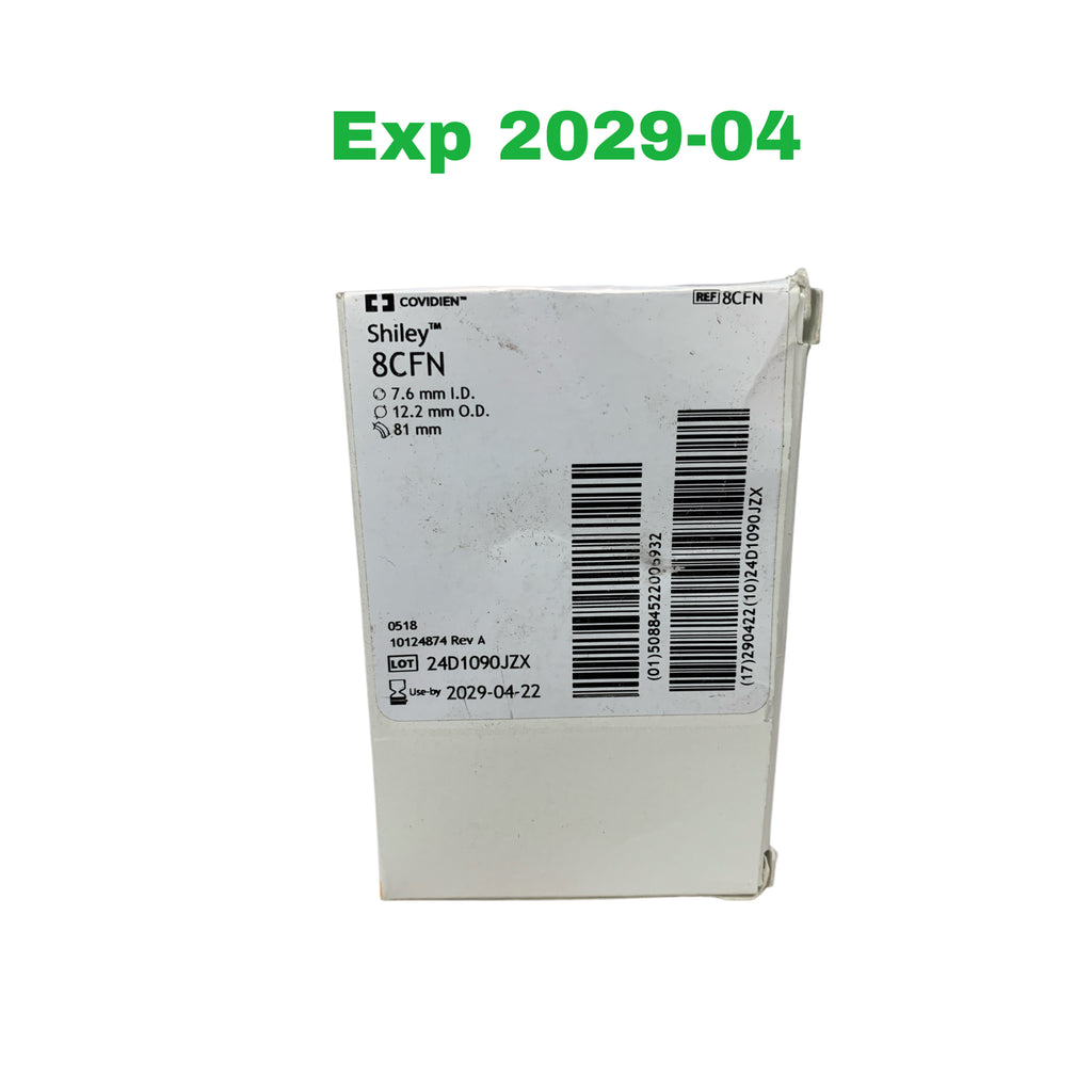 COVIDIEN REF 8CFN Shiley Fenestrated Cuffless Tracheostomy Tube with Inner Cannula, Exp.2029/04