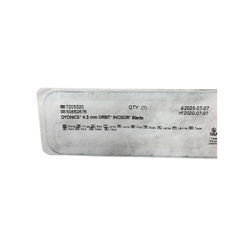 SMITH & NEPHEW 7205320 DYONICS 4.5 mm ORBIT INCISOR Blade Exp 2025 07