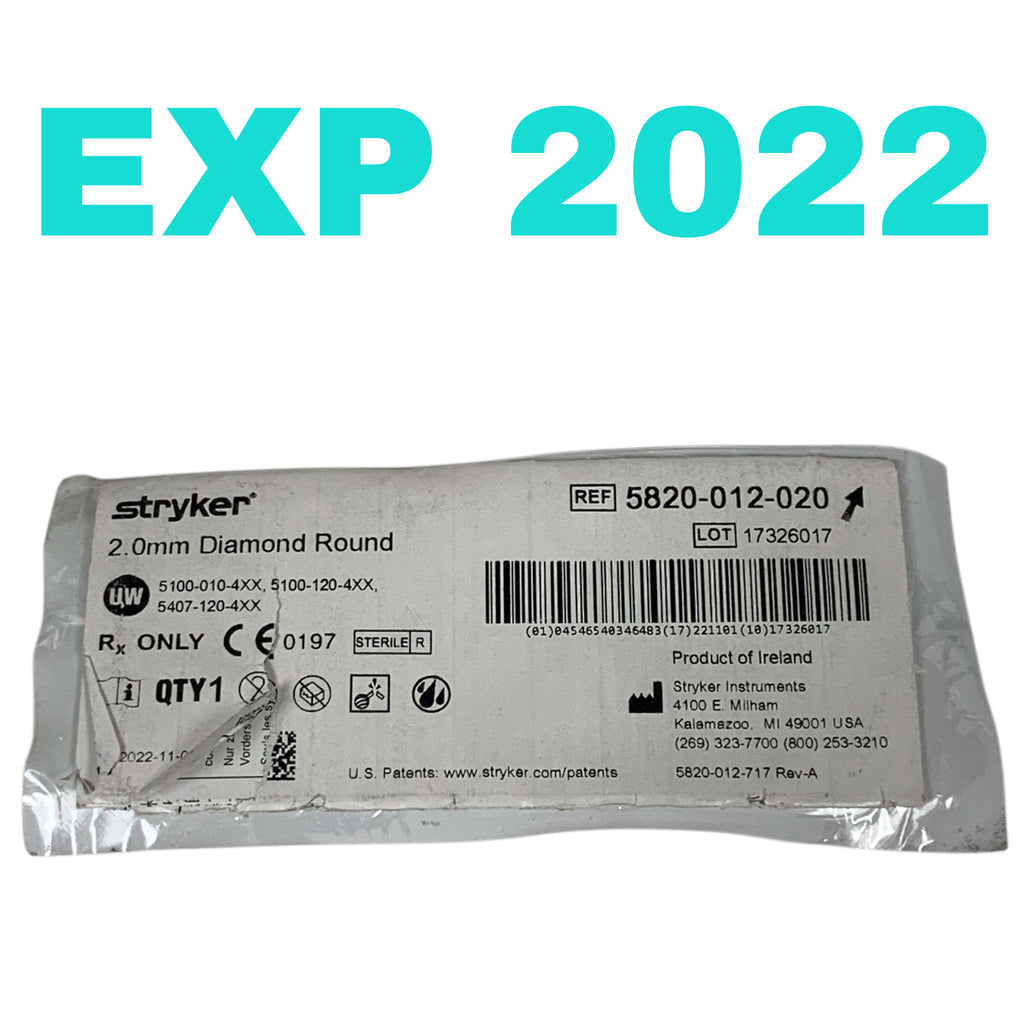 STRYKER REF 5820-012-020 2.0mm Diamond Round, EXP.2022-11