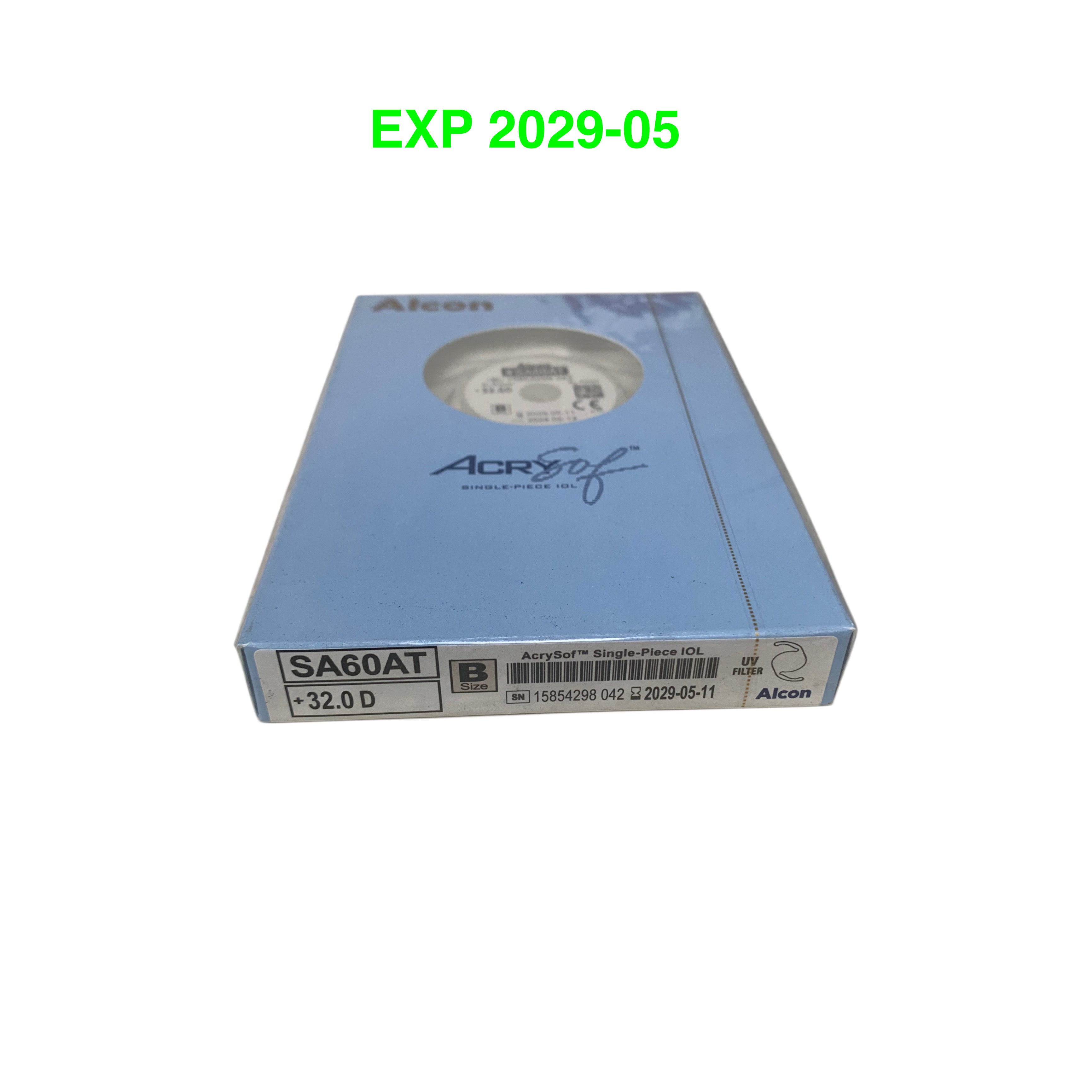 ALCON SA60AT +32.0 D, B Size ,AcrySof™ Single-Piece IOL EXP 2029-05