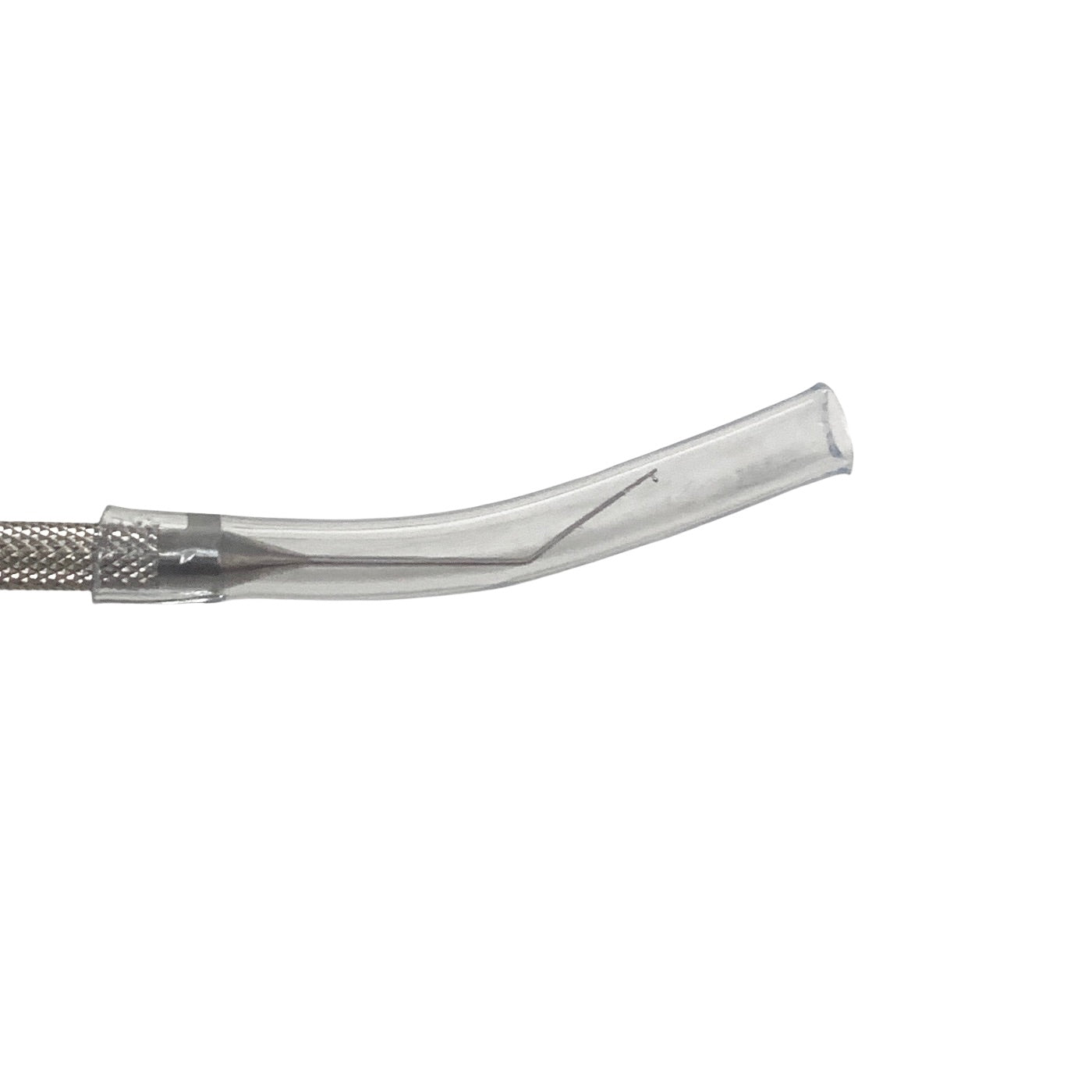 AMBLER REF 9029E Lester lens manipulator 4 1/2'',angled shaft, 10.0mm from bend to tip, 0.25mm hourglass-shaped tip, round handle