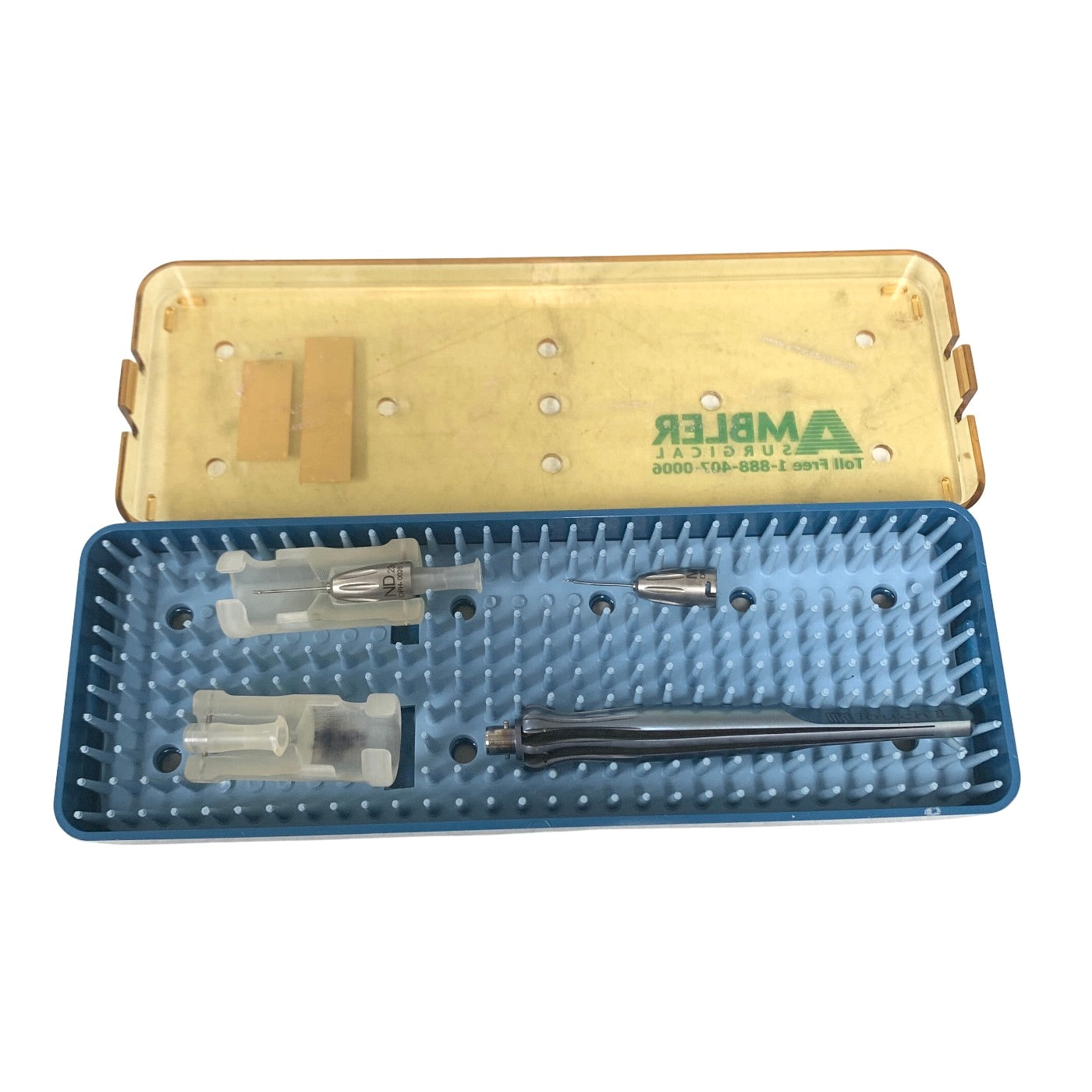 MST REF DFH-0009 & DFH-0026, 23g Ahmed Micro-Graspers, Curved & 23g Ahmed Needle Driver, Straight With Forceps Handle