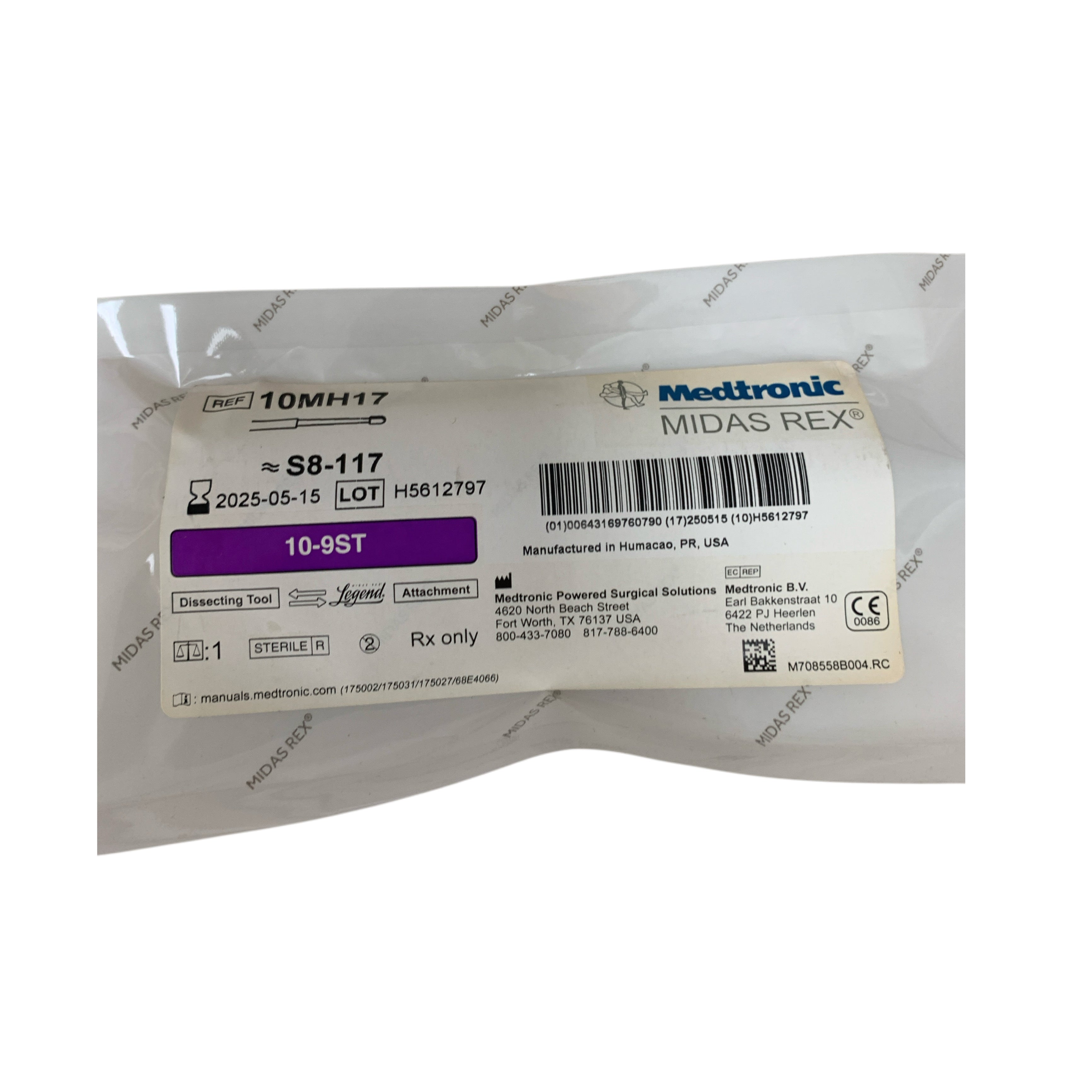 MEDTRONIC MIDAS REX 10MH17 Legend Attachment Dissecting Tool 10-9ST Exp 2025 05
