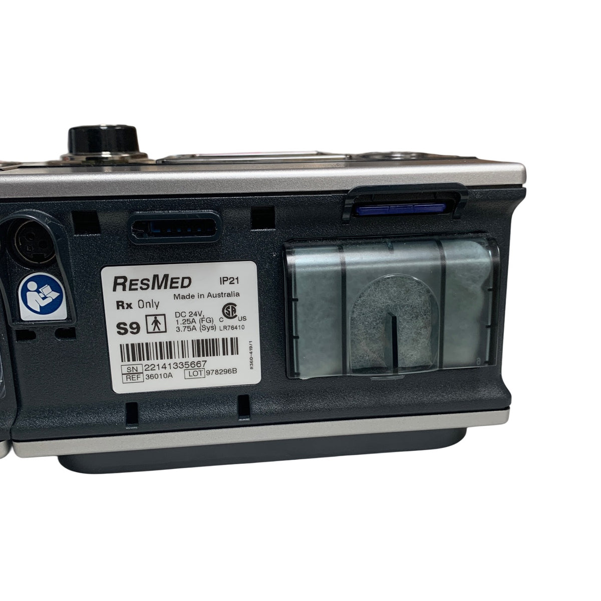 RESMED 36010A S9 VPAP With 36901A H5i Humidifier With Power Supply