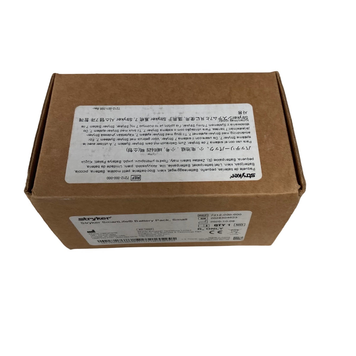 STRYKER 7212-000-000 SmartLife Battery Pack Small LI-ON 9.9V 10.9Wh
