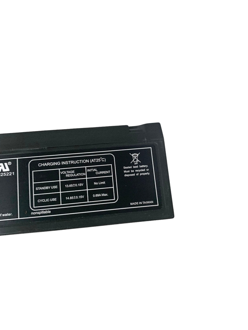 R&D BATTERIES, INC. 5389 Battery 12V-2.3Ah