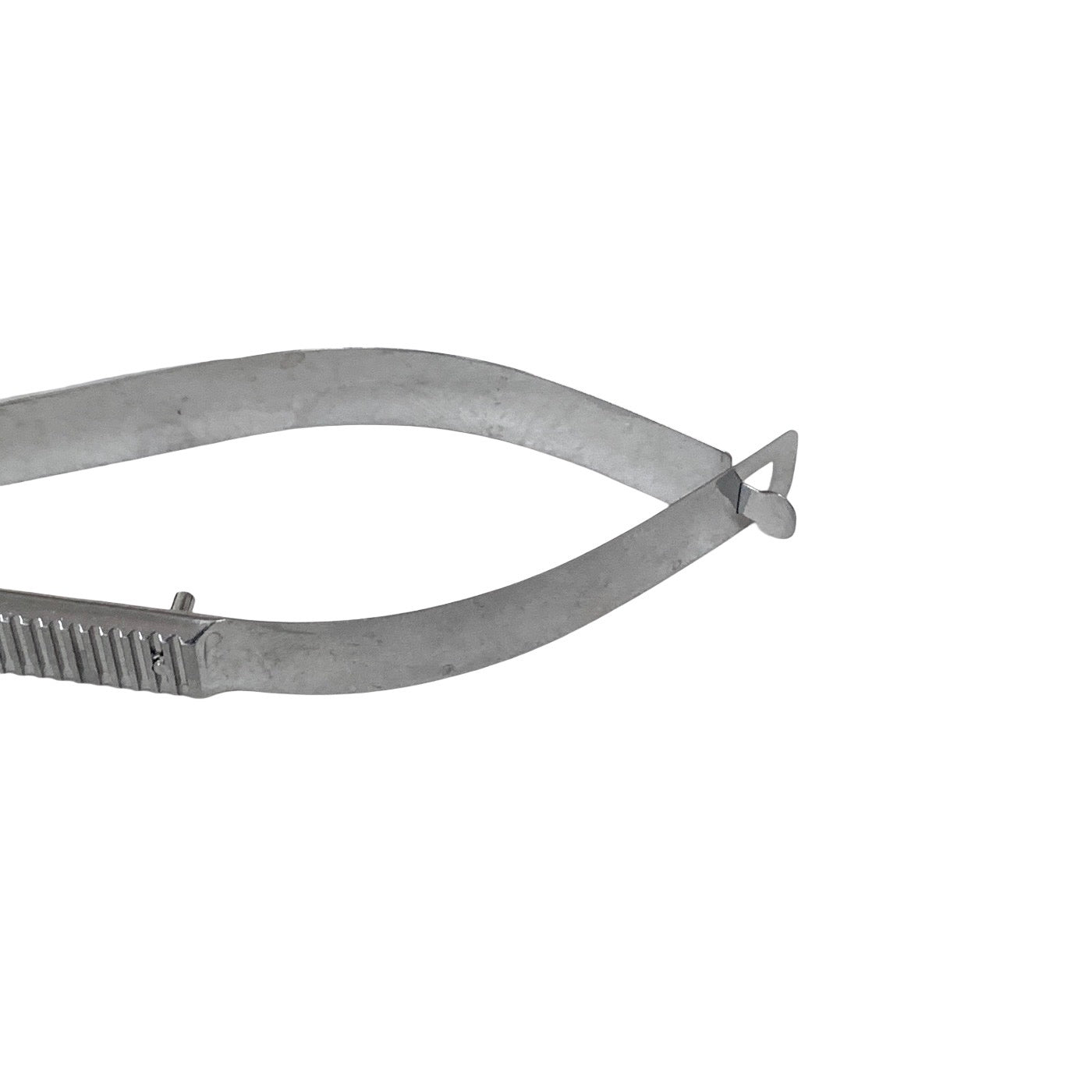 AMBLER REF 5829E Castroviejo corneal scissors 4 1/4'',mini model, curved left 11.0mm blades, blunt tips, flat handle
