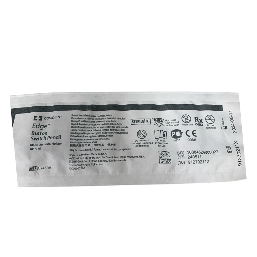 COVIDIEN E2450H Edge Button Switch Pencil Blade Electrode Holster 10' 3 m Exp 2024 05