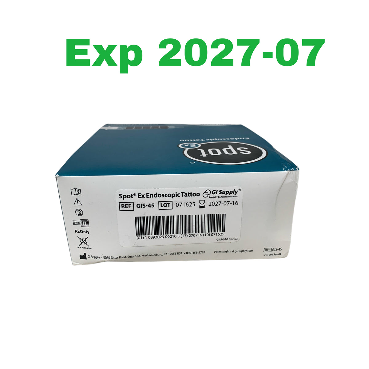 GI SUPPLY GIS-45 Spot Ex Endoscopic Tattoo Exp 2027 07