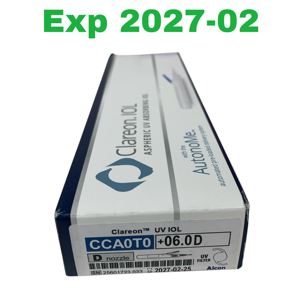 ALCON REF CCA0T0 Clareon Aspheric UV Absorbing IOL +06.0D with AutonoMe Automated Pre-Loaded Delivery System D Nozzle, Exp.2027/02