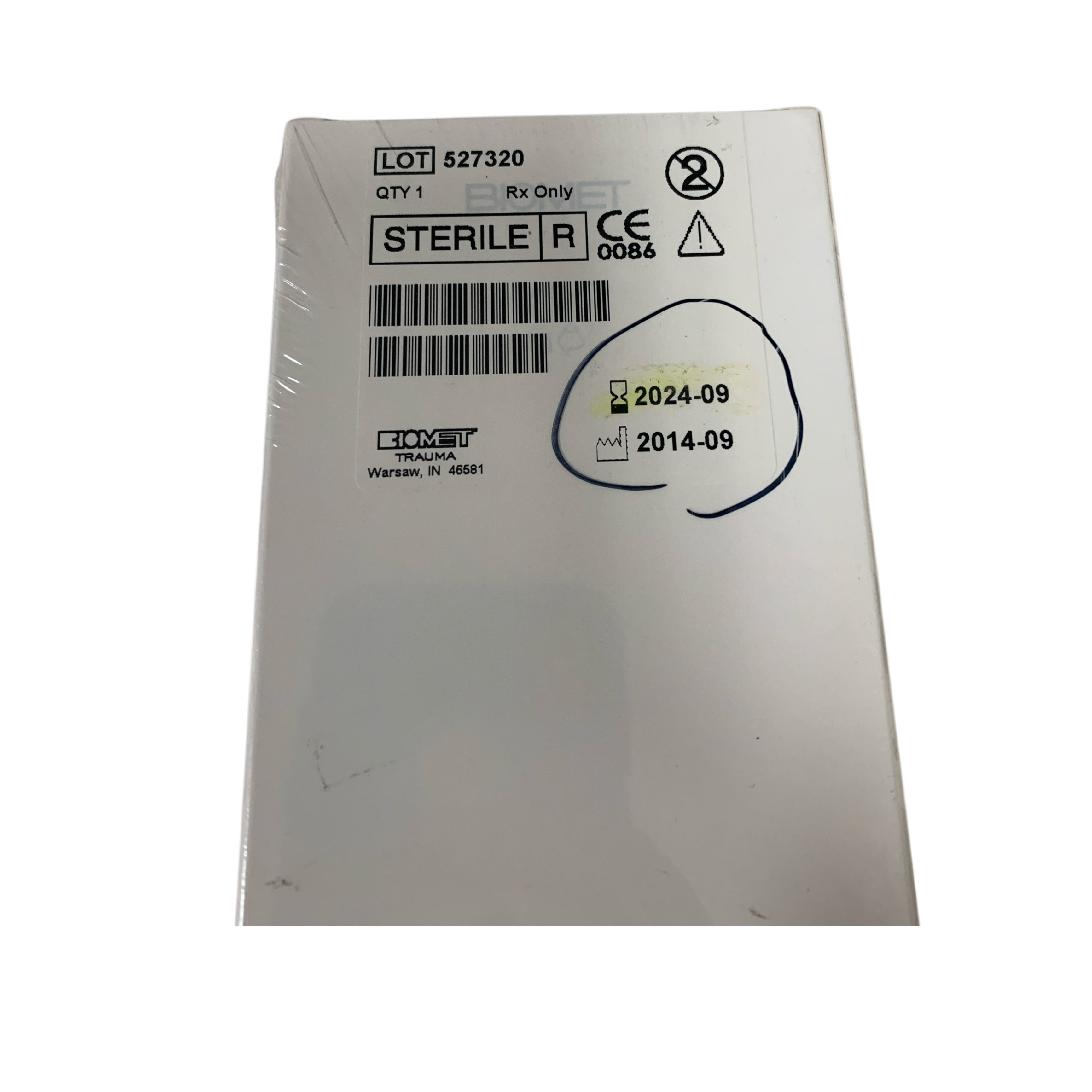 BIOMET 35-351504 K WIRE TROCAR POINT 2 END TRAUMA FIXATION STAINLESS STEEL .035 (D) X 9 (L) EXP 2024 09