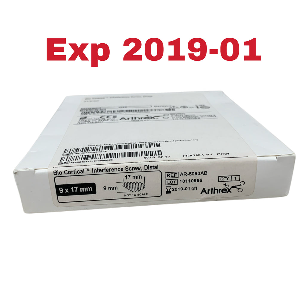 ARTHREX AR-5090AB Bio Cortical Interference Screw Distal 9 x 17 mm Exp 2019 01