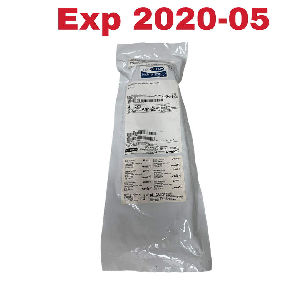 ARTHREX AR-2325BCC Suture Anchor BioComposite SwiveLock 3.5 x 15.8 mm Exp 2020 05