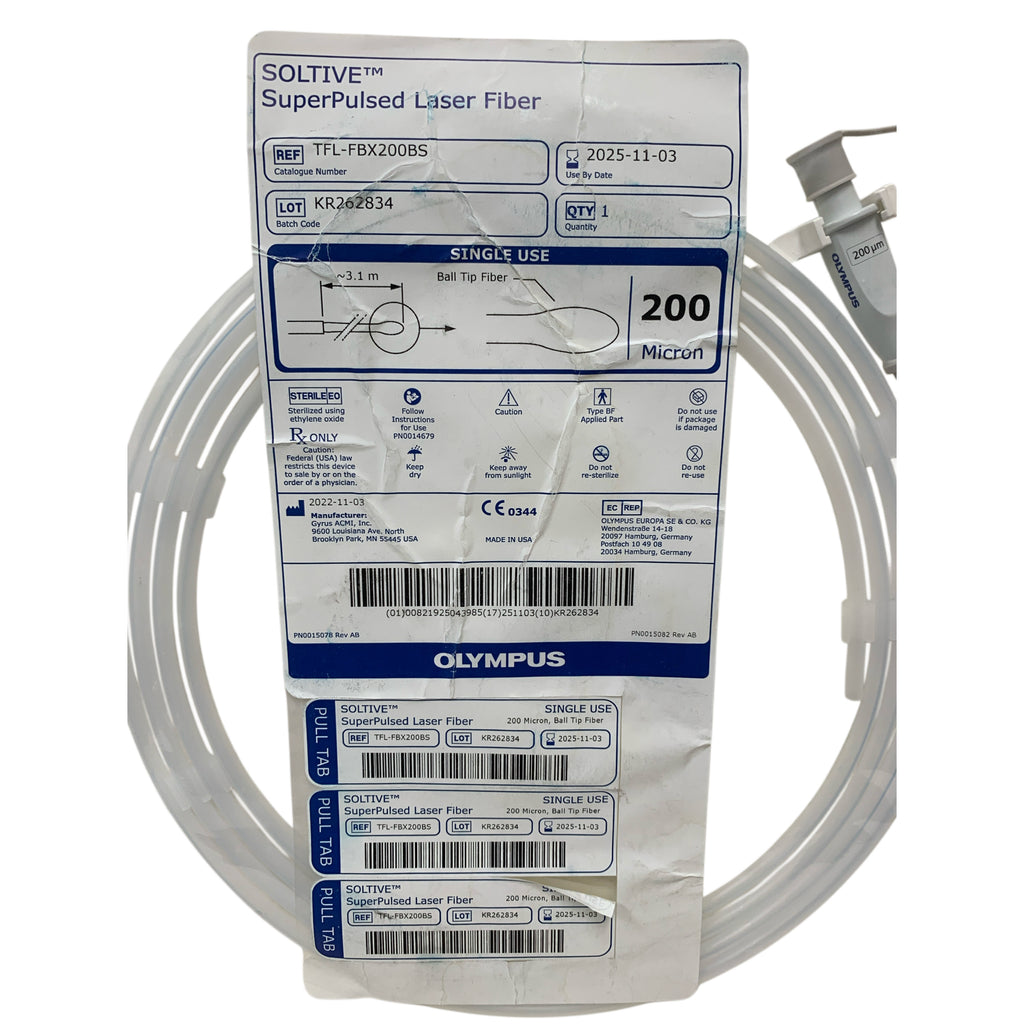 OLYMPUS REF TFL-FBX200BS SOLTIVE SuperPulsed Laser Fiber 200 Micron Ball Tip, Exp.2025/11