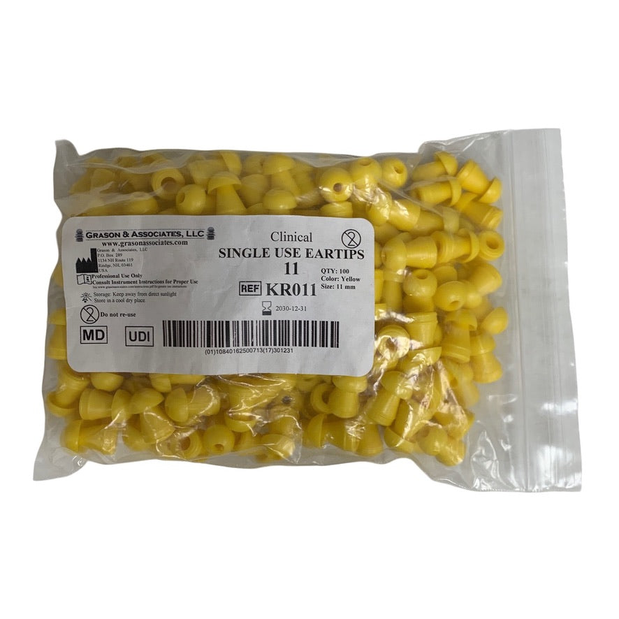 GRASON AND ASSOCIATES LLC KR011 Clinical Single Use Eartips 11 mm Pack Of 100 Pcs Exp 2030 12