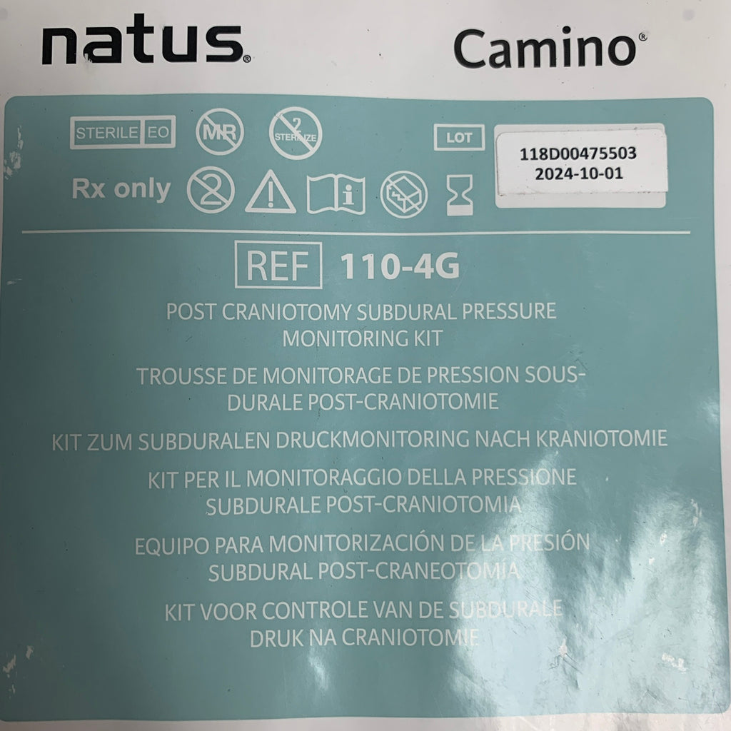 NATUS MEDICAL 110-4G Post Craniotomy Subdural Pressure Monitoring Kit EXP 2024 10