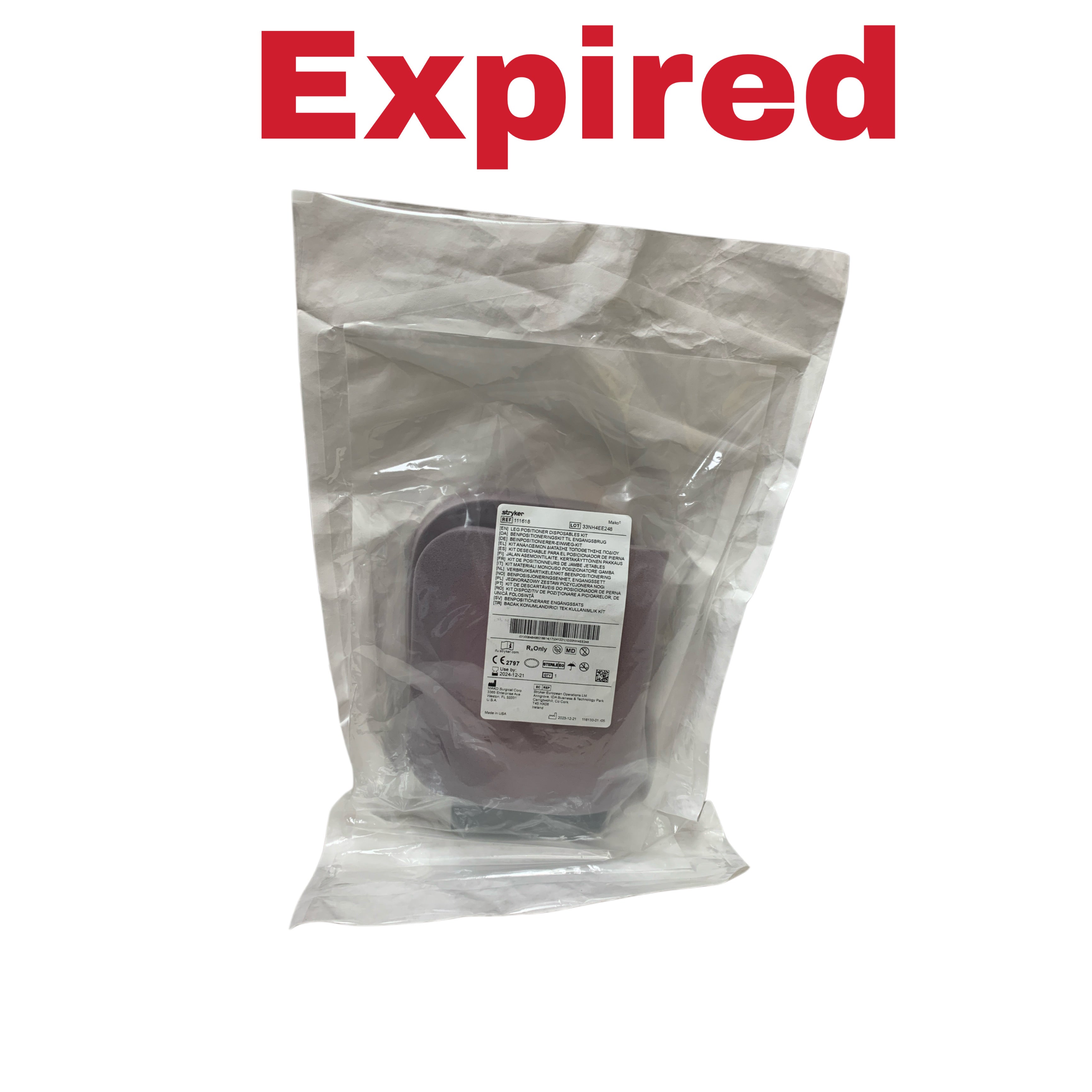 STRYKER REF 111618 Mako Leg Positioner Disposables Kit Exp 2024 12