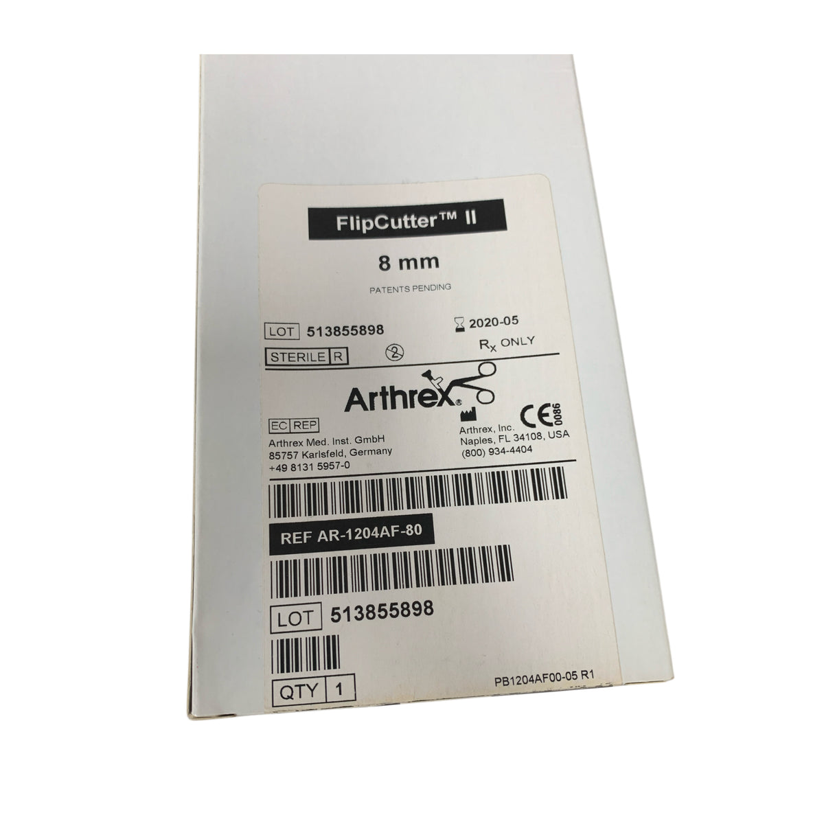 ARTHREX AR-1204AF-80 FlipCutter II 8 mm Exp 2020 05
