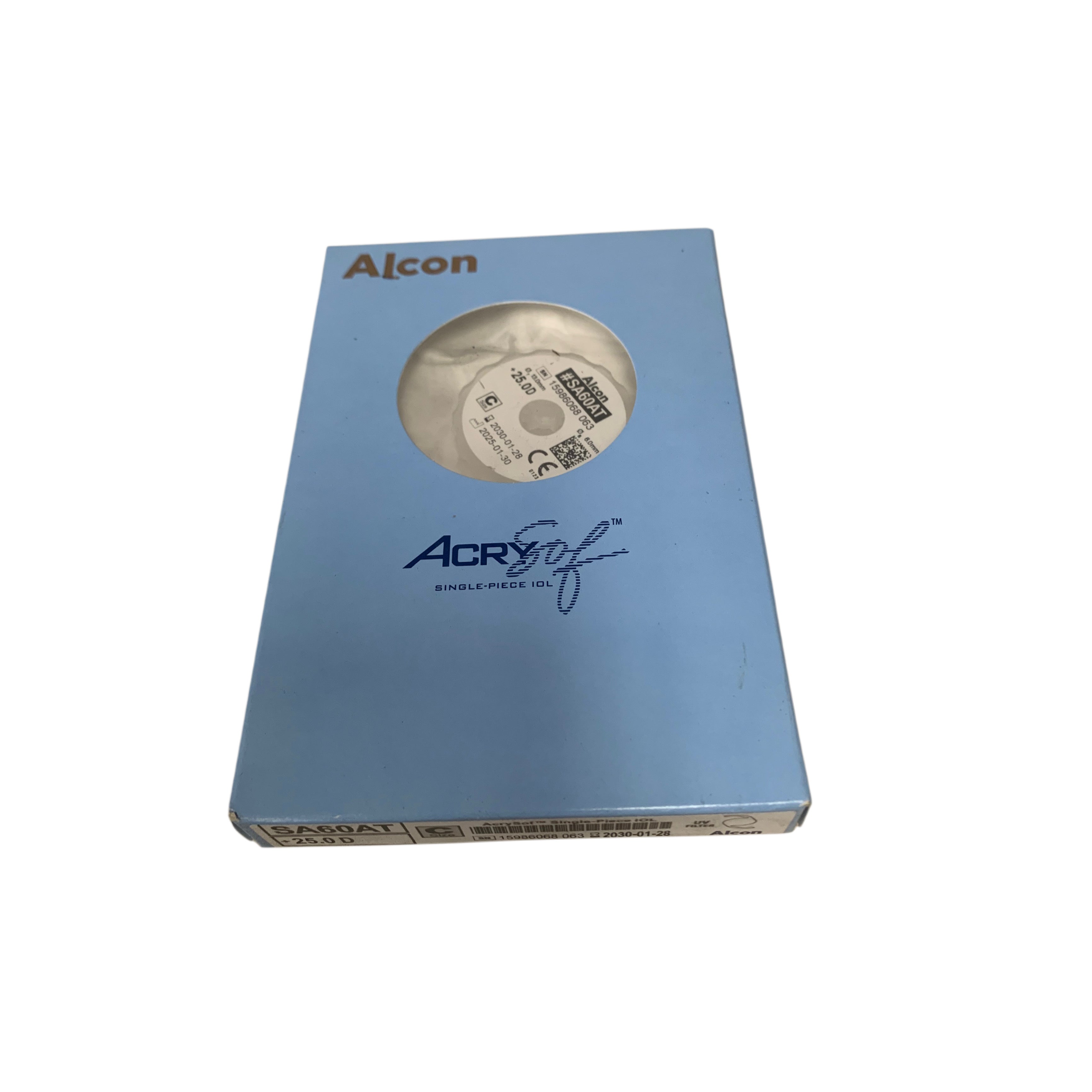 ALCON SA60AT + 25.0 D, C Size, AcrySof Single-Piece IOL EXP 2030-01