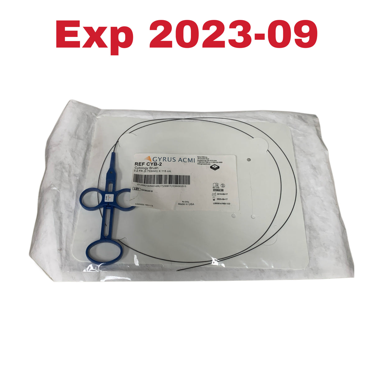 GYRUS ACMI CYB-2 Cytology Brush 2.2 FR 0.733mm X 115 cm Exp 2023 09