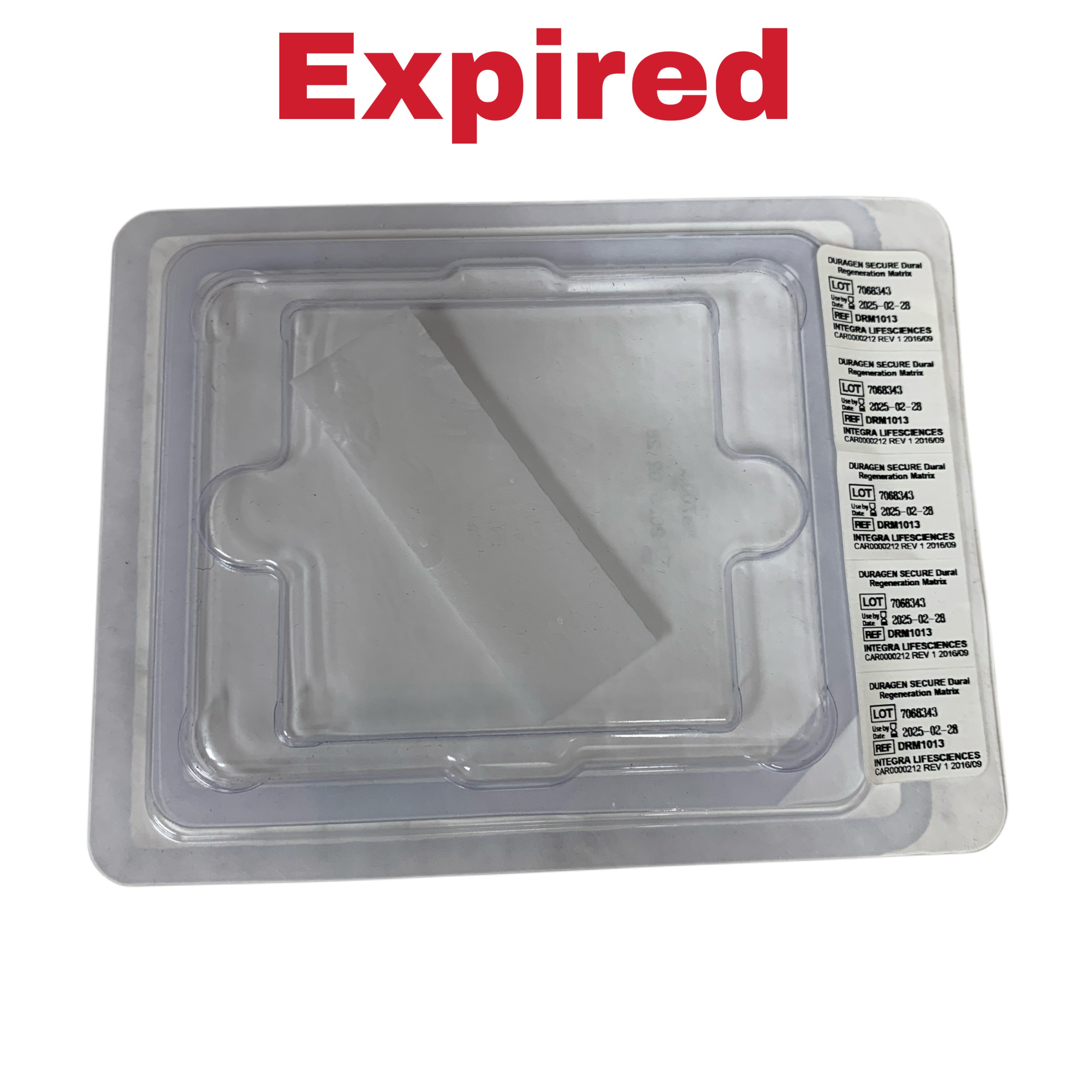 INTEGRA REF DRM1013 DuraGen Secure Dural Regeneration Matrix 1 in x 3 in 2.5 cm x 7.5 cm Exp 2025 02