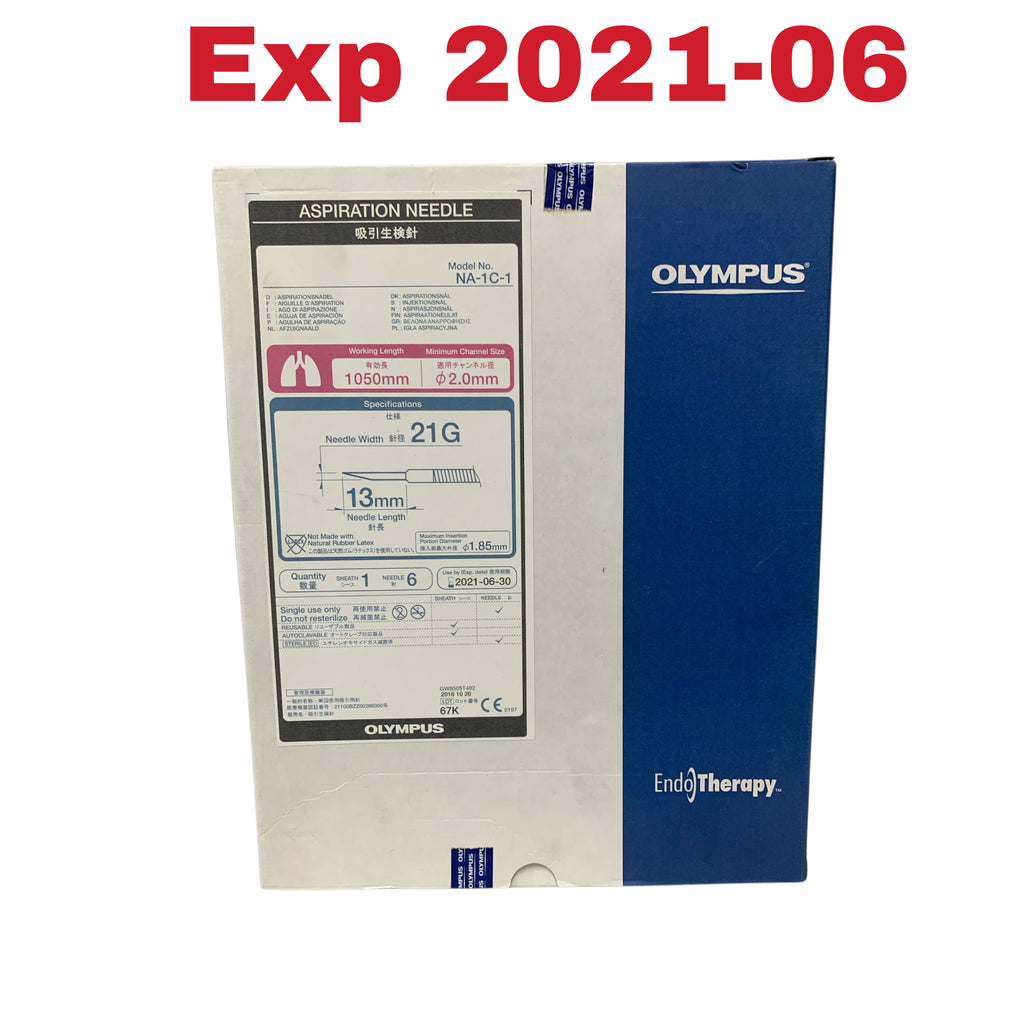 OLYMPUS NA-1C-1 Aspiration Needle 21G 13mm 1050mm Minimum Channel Size 2.0mm Maximum Insertion Portion Diameter 1.8mm Exp 2021 06