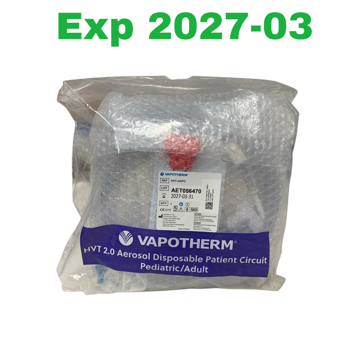 VAPOTHERM HVT-ADPC HVT 2.0 Aerosol Disposable Patient Circuit Pediatric Adult Exp 2027 03