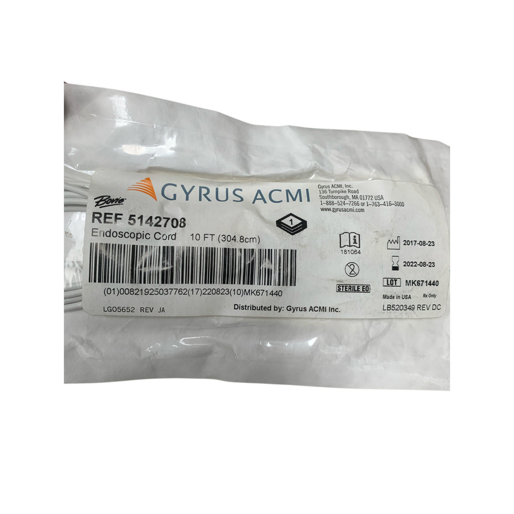 GYRUS ACMI 5142708 Bovie Endoscopic Cord 10 FT 304.8cm Exp 2022 08