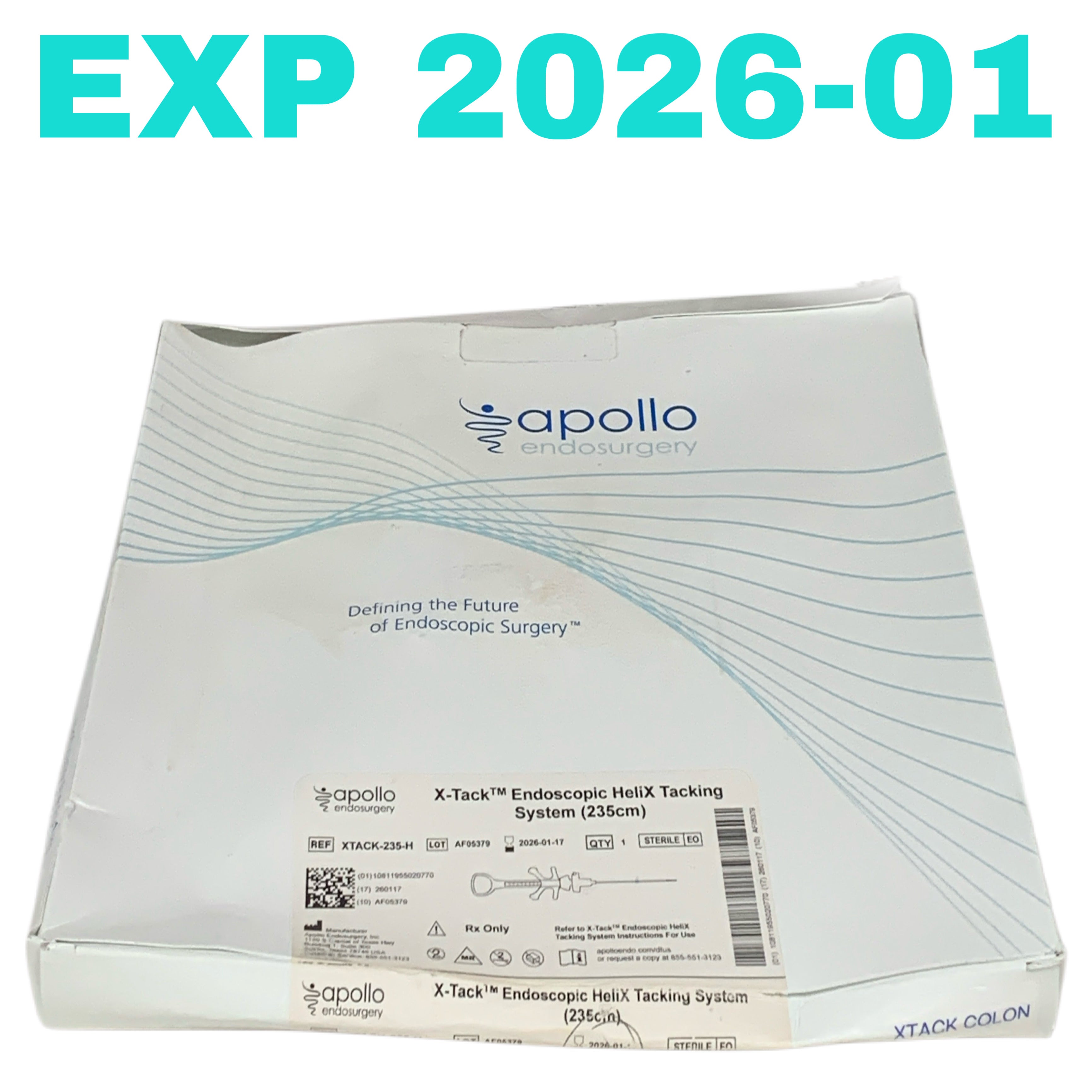 APOLLO ENDOSURGERY REF XTACK-235-H X-Tack Endoscopic HeliX Tacking System 235cm Exp.2026/01