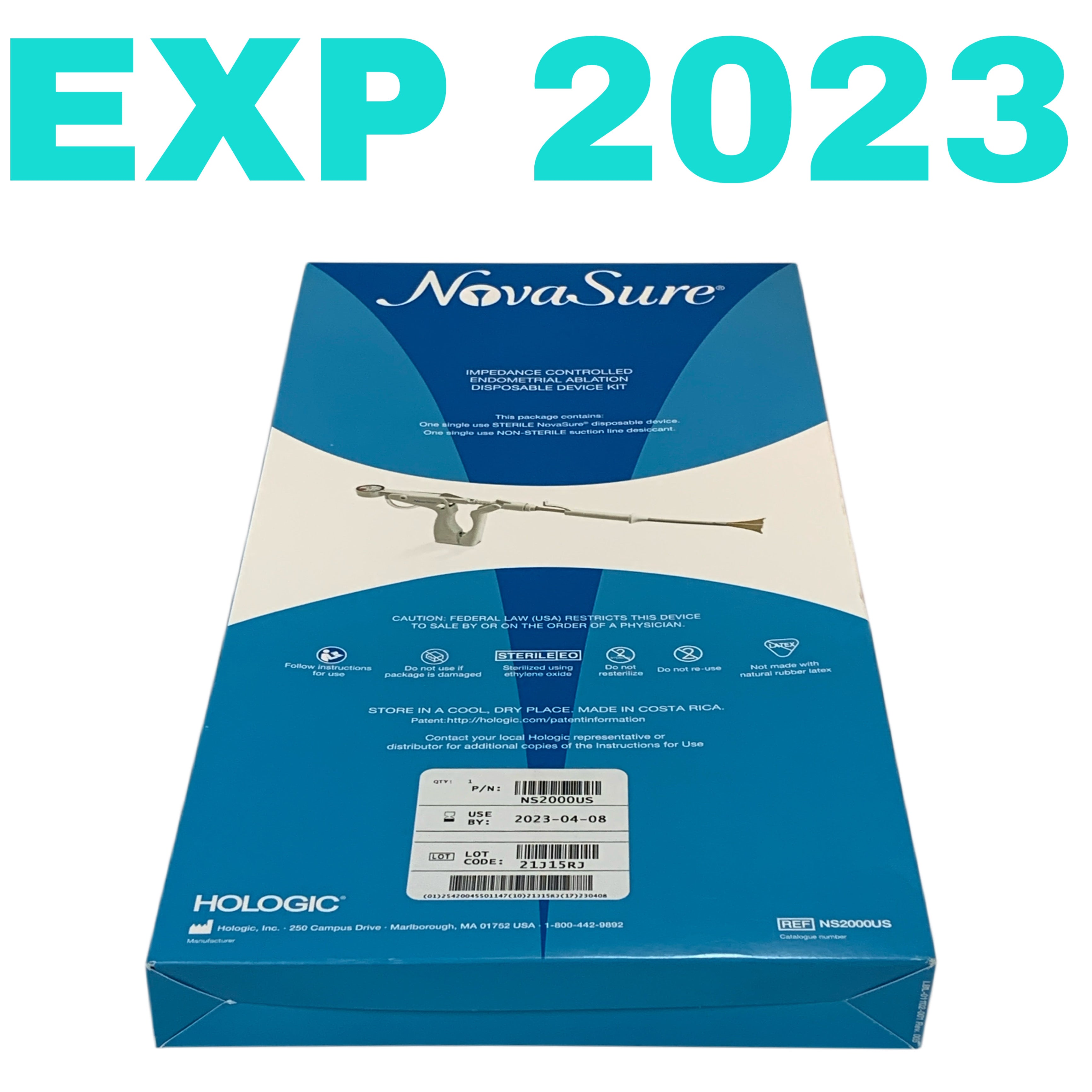 HOLOGIC REF NS2000US NovaSure Impedance Controlled Endometrial Ablation Disposable Device Kit, Exp.2023/04