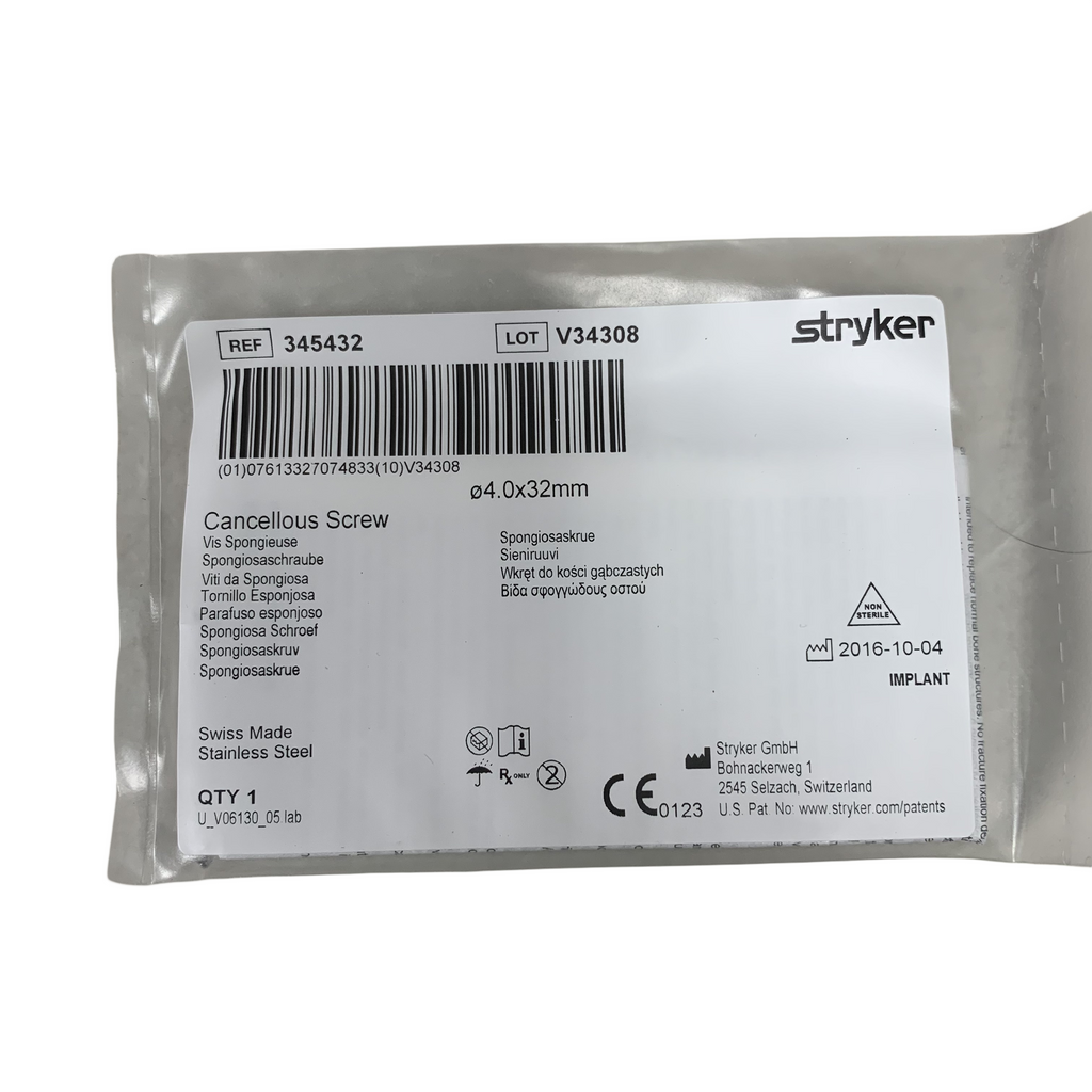 STRYKER 345432 Cancellous Screw 4.0x32mm