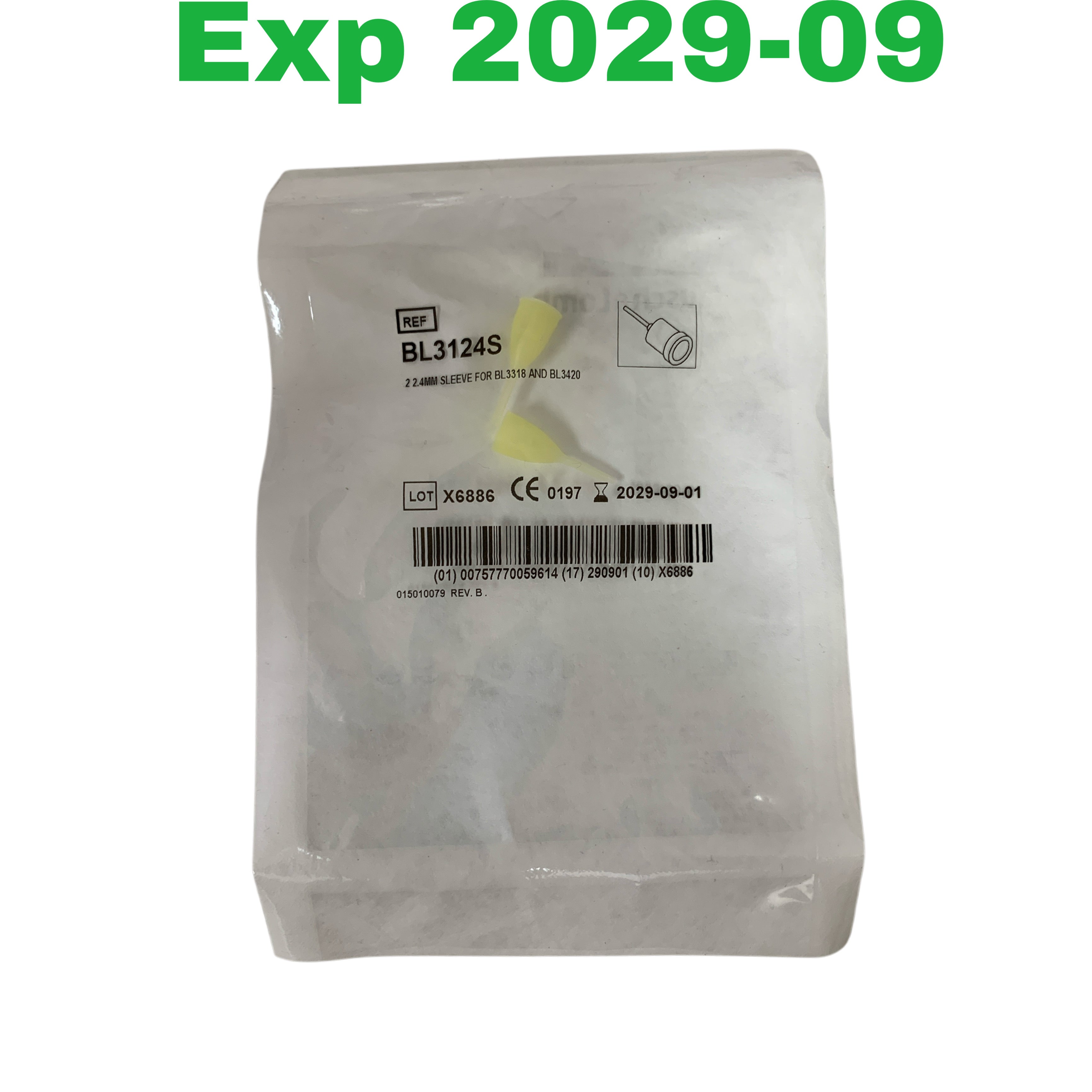 BAUSCH & LOMB REF BL3124S 2 2.4mm Sleeve for BL3318 and BL3420, Exp.2029/09