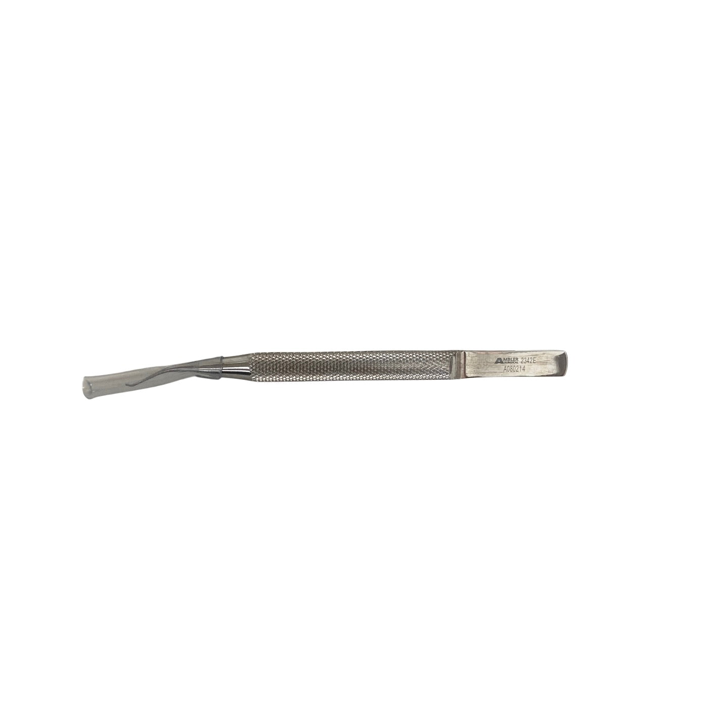 AMBLER REF 2342E McPherson corneal suturing forceps 3 3/8'',straight shafts, 1x2 teeth, 5.0mm tying platforms, narrow flat handle