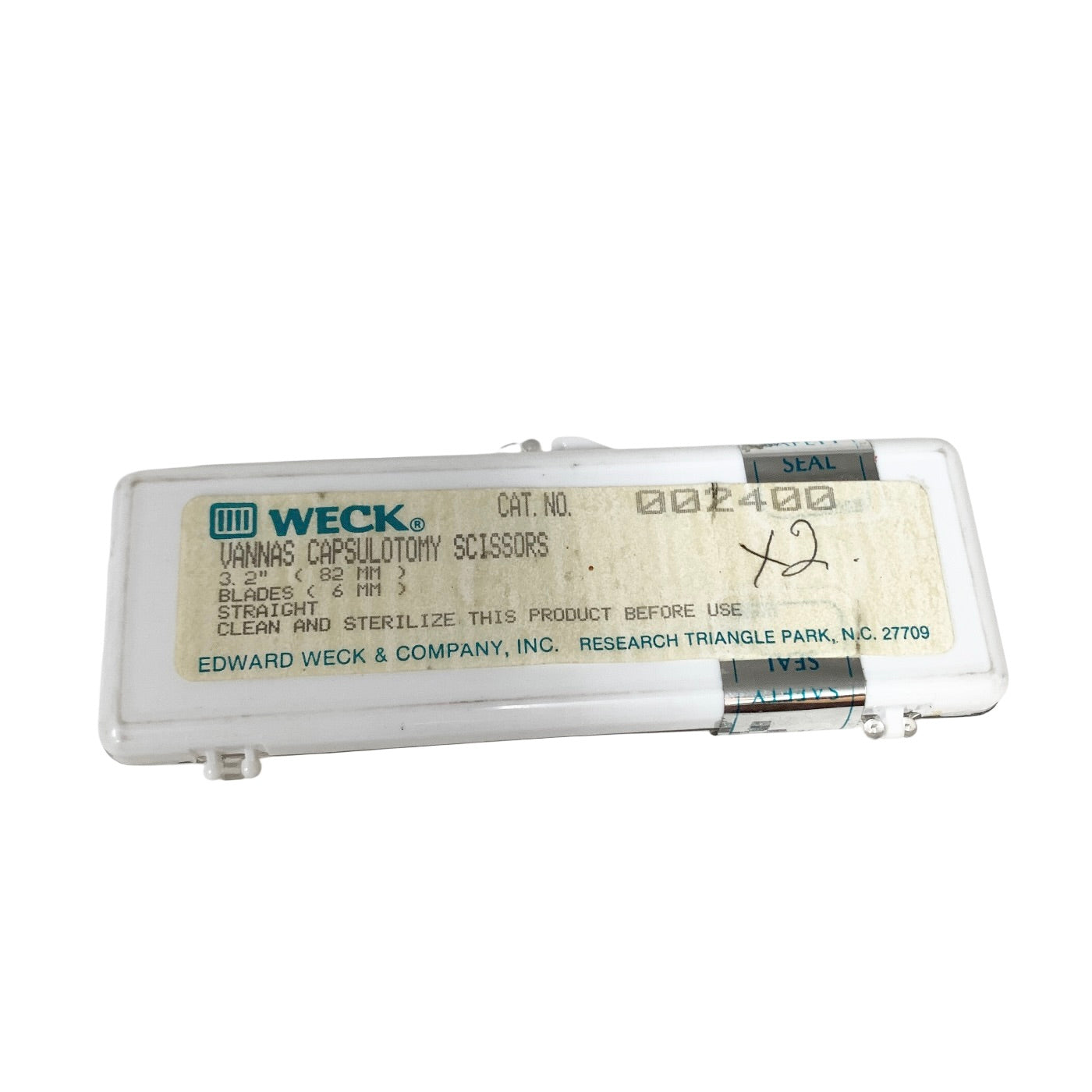 WECK REF 202400 VANNAS CAPSULOTOMY SCISSORS 3.2''(82MM) BLADES(6MM)