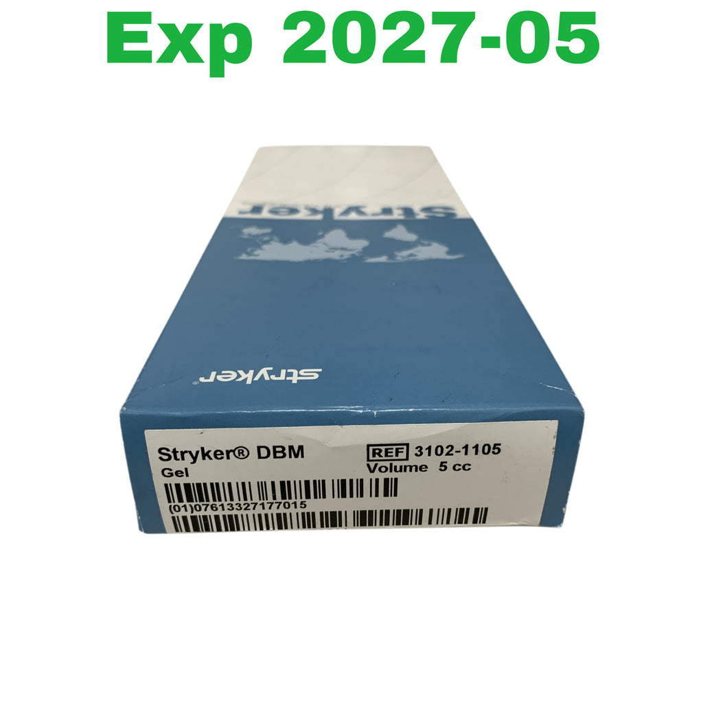 STRYKER REF 3102-1105 DBM Gel Demineralized Bone Matrix 5 cc, Exp.2027/05
