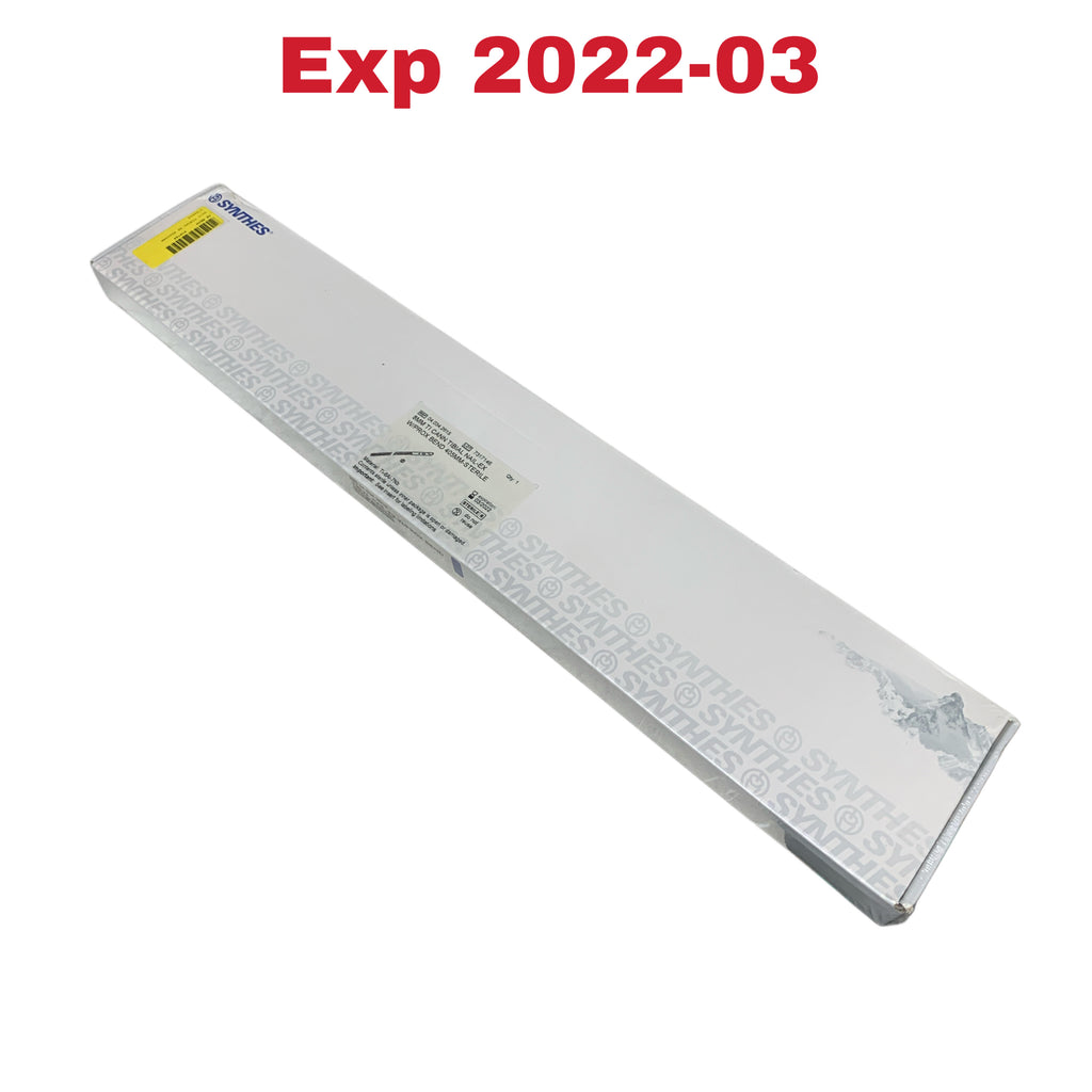 SYNTHES 04.034.261S 8MM Ti Cann Tibial Nail EX W/Prox Bend 405MM Sterile Exp 2022 03