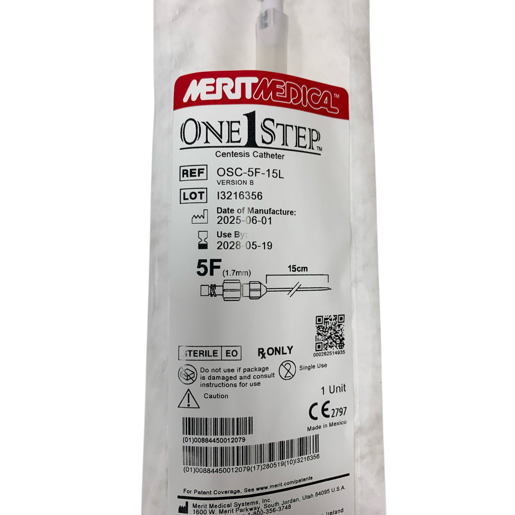 MERIT MEDICAL OSC-5F-15L One Step Centesis Catheter 5F 1.7mm 15cm Exp 2028 05