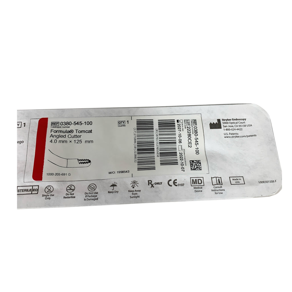STRYKER 0380-545-100 Formula Tomcat Angled Cutter 4.0mm x 125mm Exp 2027 10