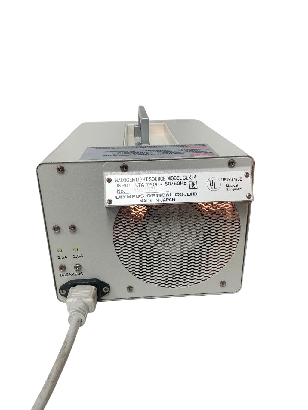OLYMPUS HALOGEN LIGHT SOURCE MODEL CLK-4 WITH LEAKAGE TESTER