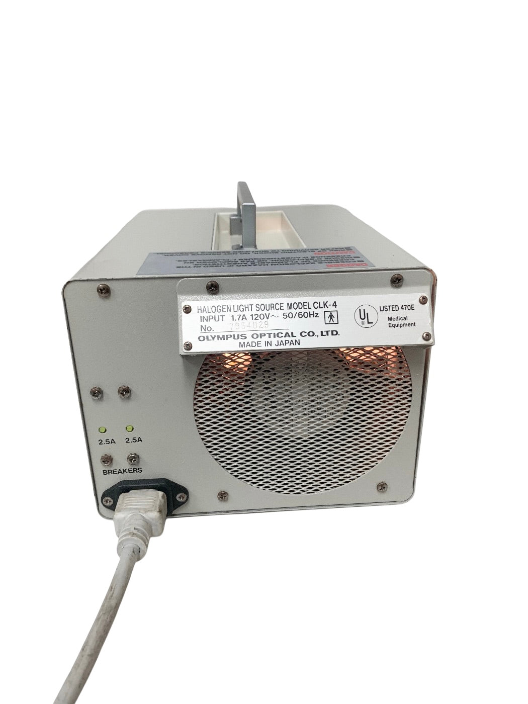OLYMPUS HALOGEN LIGHT SOURCE MODEL CLK-4 WITH LEAKAGE TESTER