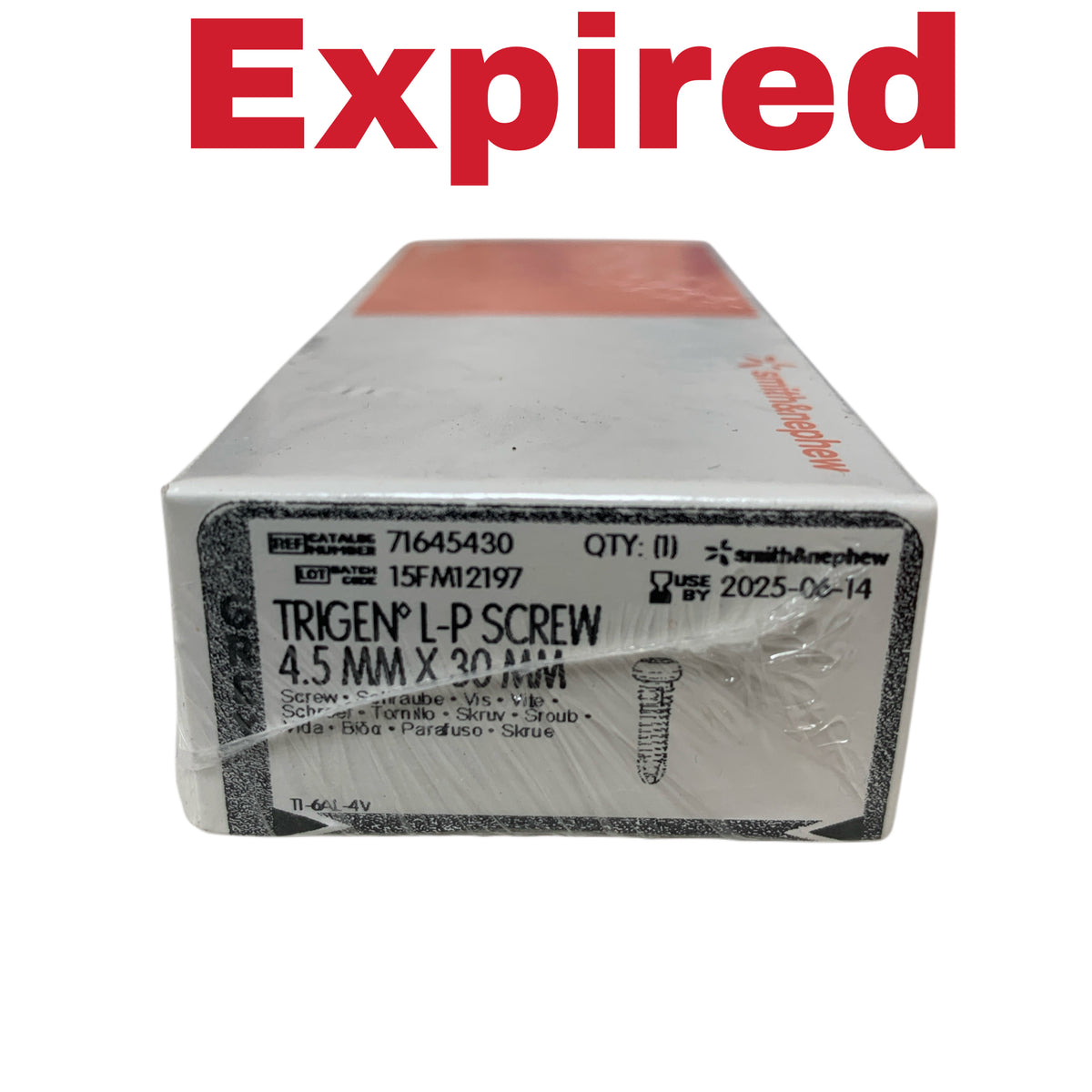 SMITH & NEPHEW 71645430 TRIGEN L-P Screw 4.5 mm x 30 mm Exp 2025 06