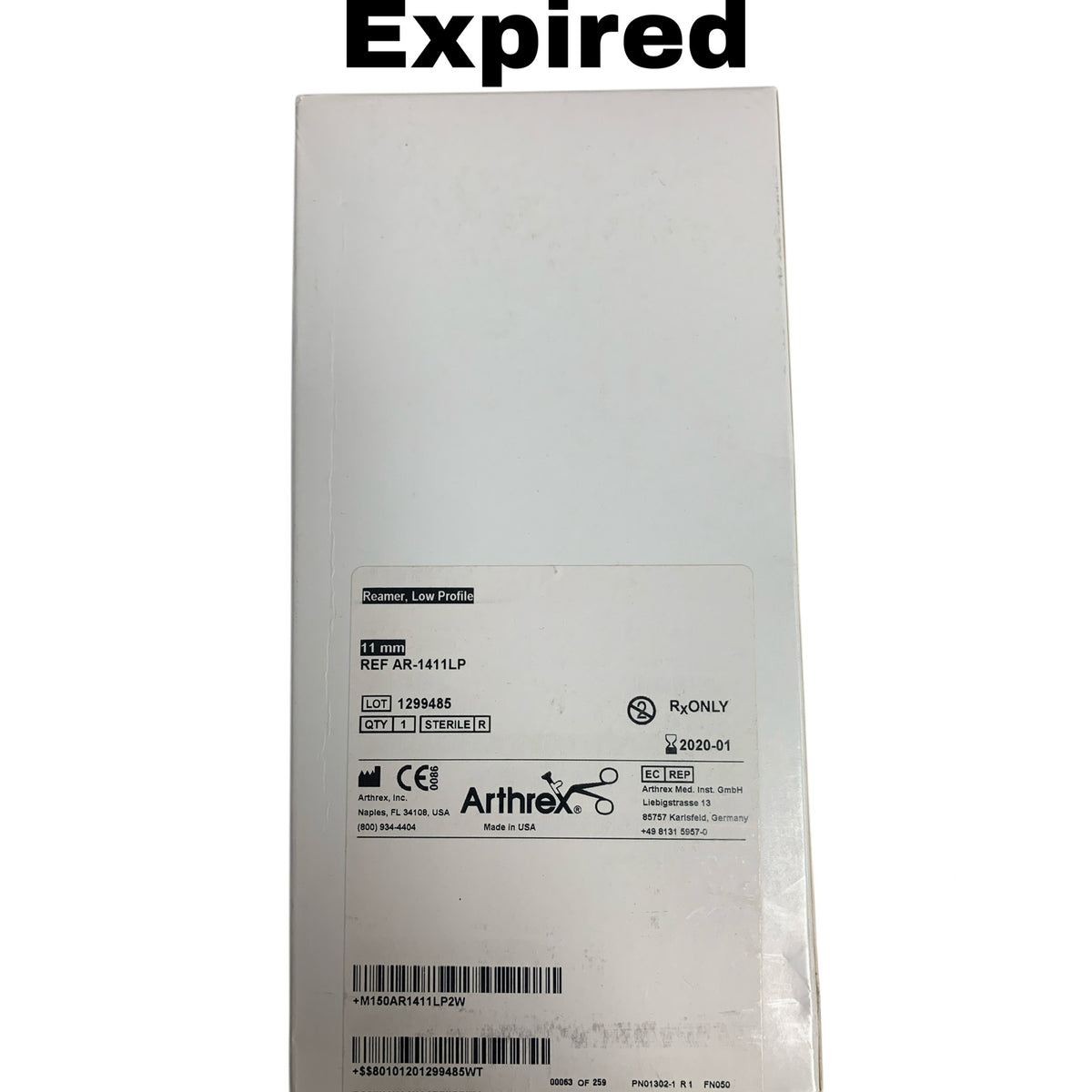 ARTHREX AR-1411LP Reamer Low Profile 11 mm EXP 2020 01