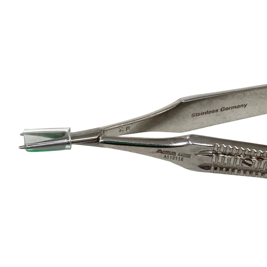 AMBLER REF 4403E Castroviejo needle holder 5 1/8'',delicate, straight, 9.0mm jaws, wide flat handle, with lock