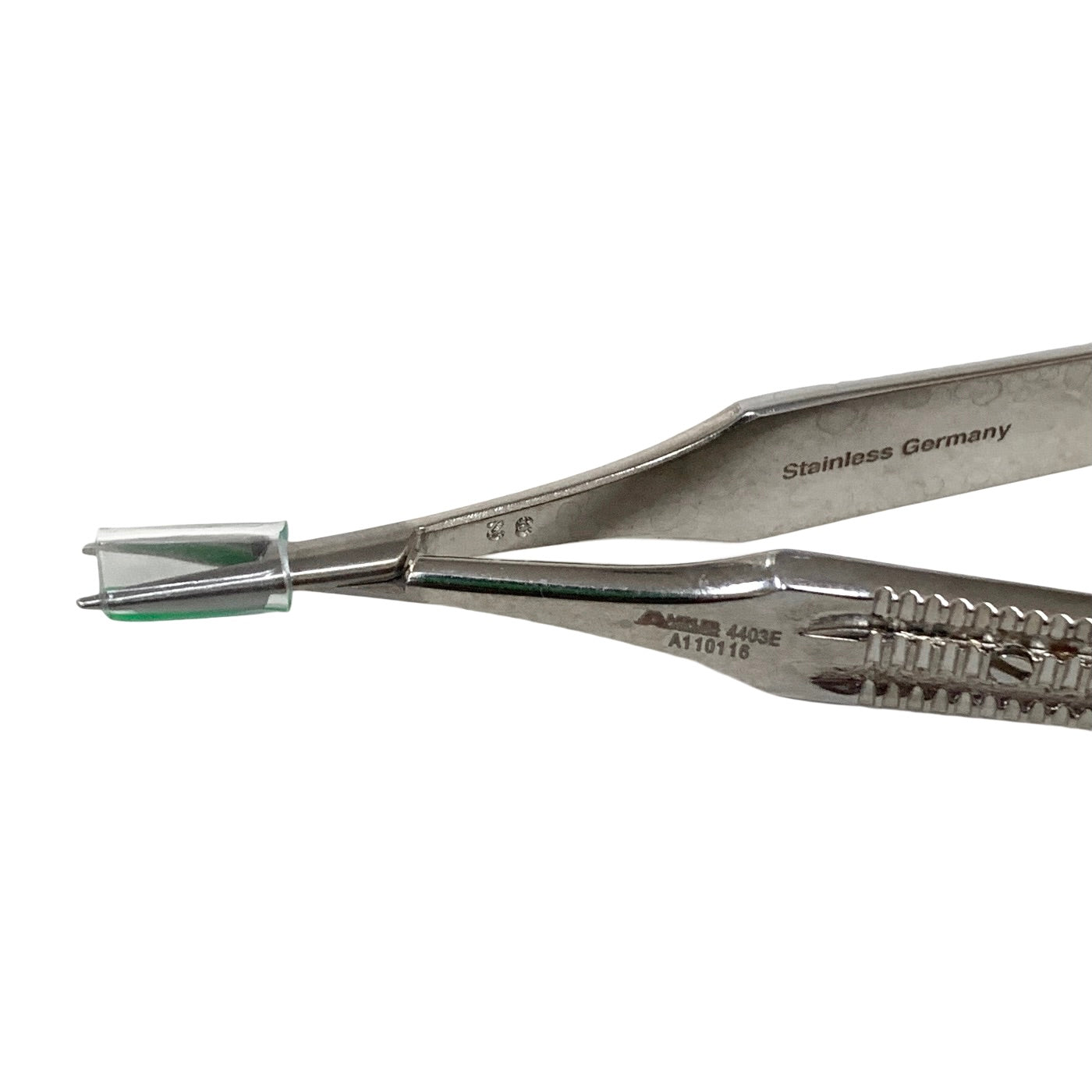 AMBLER REF 4403E Castroviejo needle holder 5 1/8'',delicate, straight, 9.0mm jaws, wide flat handle, with lock